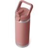 imageYETI Rambler 18 oz Bottle Vacuum Insulated Stainless Steel with Straw CapSandstone Pink