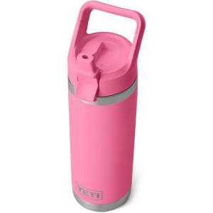 imageYETI Rambler 18 oz Bottle Vacuum Insulated Stainless Steel with Straw CapHarbor Pink