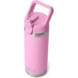 imageYETI Rambler 18 oz Bottle Vacuum Insulated Stainless Steel with Straw CapPower Pink