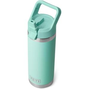 imageYETI Rambler 18 oz Bottle Vacuum Insulated Stainless Steel with Straw CapSeafoam