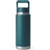 imageYETI Rambler 26 oz Bottle Vacuum Insulated Stainless Steel with Color Matching Straw CapAgave Teal