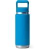 imageYETI Rambler 26 oz Bottle Vacuum Insulated Stainless Steel with Color Matching Straw CapBig Wave Blue