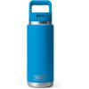 imageYETI Rambler 26 oz Bottle Vacuum Insulated Stainless Steel with Color Matching Straw CapBig Wave Blue