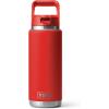 imageYETI Rambler 26 oz Bottle Vacuum Insulated Stainless Steel with Color Matching Straw CapCanyon Red