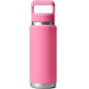 imageYETI Rambler 26 oz Bottle Vacuum Insulated Stainless Steel with Color Matching Straw CapHarbor Pink