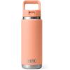 imageYETI Rambler 26 oz Bottle Vacuum Insulated Stainless Steel with Color Matching Straw CapLowcountry Peach