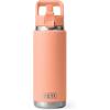 imageYETI Rambler 26 oz Bottle Vacuum Insulated Stainless Steel with Color Matching Straw CapLowcountry Peach