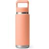imageYETI Rambler 26 oz Bottle Vacuum Insulated Stainless Steel with Color Matching Straw CapLowcountry Peach