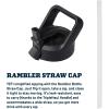 imageYETI Rambler 26 oz Bottle Vacuum Insulated Stainless Steel with Color Matching Straw CapNavy