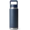 imageYETI Rambler 26 oz Bottle Vacuum Insulated Stainless Steel with Color Matching Straw CapNavy