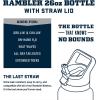 imageYETI Rambler 26 oz Bottle Vacuum Insulated Stainless Steel with Color Matching Straw CapNavy