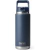 imageYETI Rambler 26 oz Bottle Vacuum Insulated Stainless Steel with Color Matching Straw CapNavy