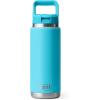 imageYETI Rambler 26 oz Bottle Vacuum Insulated Stainless Steel with Color Matching Straw CapReef Blue
