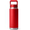imageYETI Rambler 26 oz Bottle Vacuum Insulated Stainless Steel with Color Matching Straw CapRescue Red