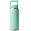 imageYETI Rambler 26 oz Bottle Vacuum Insulated Stainless Steel with Color Matching Straw CapSeafoam