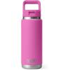 imageYETI Rambler 26 oz Bottle Vacuum Insulated Stainless Steel with Color Matching Straw CapWildflower Fuchsia