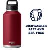 imageYETI Rambler 64 oz Bottle Vacuum Insulated Stainless Steel with Chug CapHarvest Red