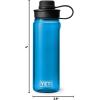 imageYETI Yonder Water Bottle with Yonder Tether Cap Lightweight Leakproof and BPAFreeBig Wave Blue