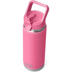 imageYETI Rambler 26 oz Bottle Vacuum Insulated Stainless Steel with Color Matching Straw CapHarbor Pink