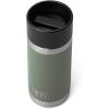 imageYETI Rambler 12 oz Bottle Stainless Steel Vacuum Insulated with Hot Shot CapCamp Green