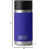 imageYETI Rambler 12 oz Bottle Stainless Steel Vacuum Insulated with Hot Shot CapOffshore Blue