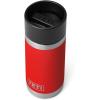 imageYETI Rambler 12 oz Bottle Stainless Steel Vacuum Insulated with Hot Shot CapRescue Red
