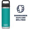imageYETI Rambler 18 oz Bottle Vacuum Insulated Stainless Steel with Chug CapAquifer Blue