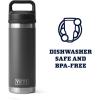 imageYETI Rambler 18 oz Bottle Vacuum Insulated Stainless Steel with Chug CapCharcoal