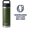 imageYETI Rambler 18 oz Bottle Vacuum Insulated Stainless Steel with Chug CapHighlands Olive