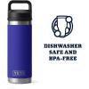 imageYETI Rambler 18 oz Bottle Vacuum Insulated Stainless Steel with Chug CapOffshore Blue