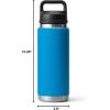 imageYETI Rambler 26 oz Bottle Vacuum Insulated Stainless Steel with Chug CapBig Wave Blue