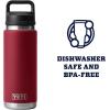 imageYETI Rambler 26 oz Bottle Vacuum Insulated Stainless Steel with Chug CapHarvest Red