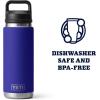 imageYETI Rambler 26 oz Bottle Vacuum Insulated Stainless Steel with Chug CapOffshore Blue