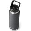 imageYETI Rambler 26 oz Bottle Vacuum Insulated Stainless Steel with Straw CapBlack StoneTextured