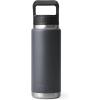 imageYETI Rambler 26 oz Bottle Vacuum Insulated Stainless Steel with Straw CapCharcoal