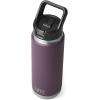 imageYETI Rambler 26 oz Bottle Vacuum Insulated Stainless Steel with Straw CapNordic Purple