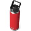 imageYETI Rambler 26 oz Bottle Vacuum Insulated Stainless Steel with Straw CapRescue Red