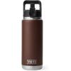 imageYETI Rambler 26 oz Bottle Vacuum Insulated Stainless Steel with Straw CapWetlands Brown
