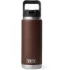 imageYETI Rambler 26 oz Bottle Vacuum Insulated Stainless Steel with Straw CapWetlands Brown