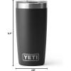 imageYETI Rambler 10 oz Tumbler Stainless Steel Vacuum Insulated with MagSlider Lid Black