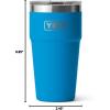 imageYETI Rambler 20 oz Stackable Tumbler Stainless Steel Vacuum Insulated with MagSlider LidBig Wave Blue