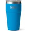 imageYETI Rambler 20 oz Stackable Tumbler Stainless Steel Vacuum Insulated with MagSlider LidBig Wave Blue