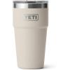 imageYETI Rambler 20 oz Stackable Tumbler Stainless Steel Vacuum Insulated with MagSlider LidCape Taupe