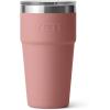 imageYETI Rambler 20 oz Stackable Tumbler Stainless Steel Vacuum Insulated with MagSlider LidSandstone Pink