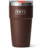 imageYETI Rambler 20 oz Stackable Tumbler Stainless Steel Vacuum Insulated with MagSlider LidWetlands Brown