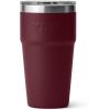 imageYETI Rambler 20 oz Stackable Tumbler Stainless Steel Vacuum Insulated with MagSlider LidWild Vine Red