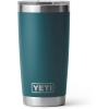 imageYETI Rambler 20 oz Stainless Steel Vacuum Insulated Tumbler wMagSlider LidAgave Teal