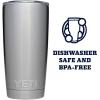 imageYETI Rambler 20 oz Stainless Steel Vacuum Insulated Tumbler wMagSlider LidAll Stainless Steel