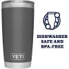 imageYETI Rambler 20 oz Stainless Steel Vacuum Insulated Tumbler wMagSlider LidCharcoal