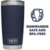 imageYETI Rambler 20 oz Stainless Steel Vacuum Insulated Tumbler wMagSlider LidNavy